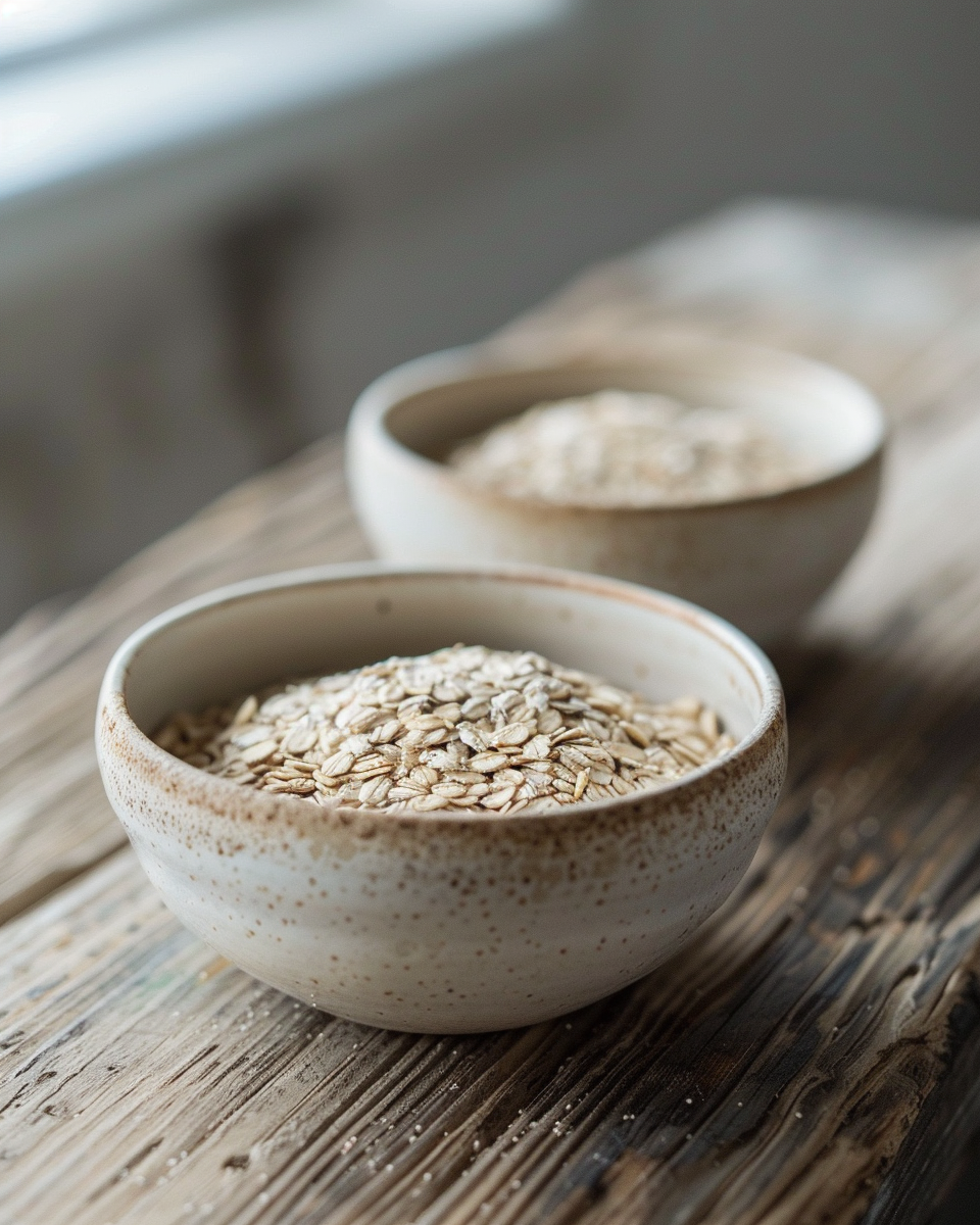 Diferencia de textura entre avena entera y avena instantánea