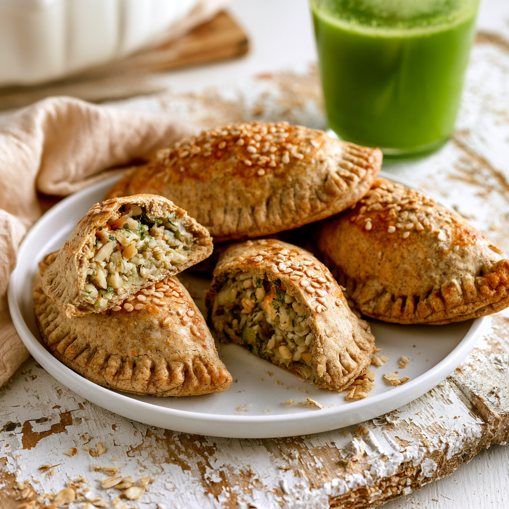Empanadas caseras doradas y crujientes, perfectas para una comida saludable y fácil de preparar.