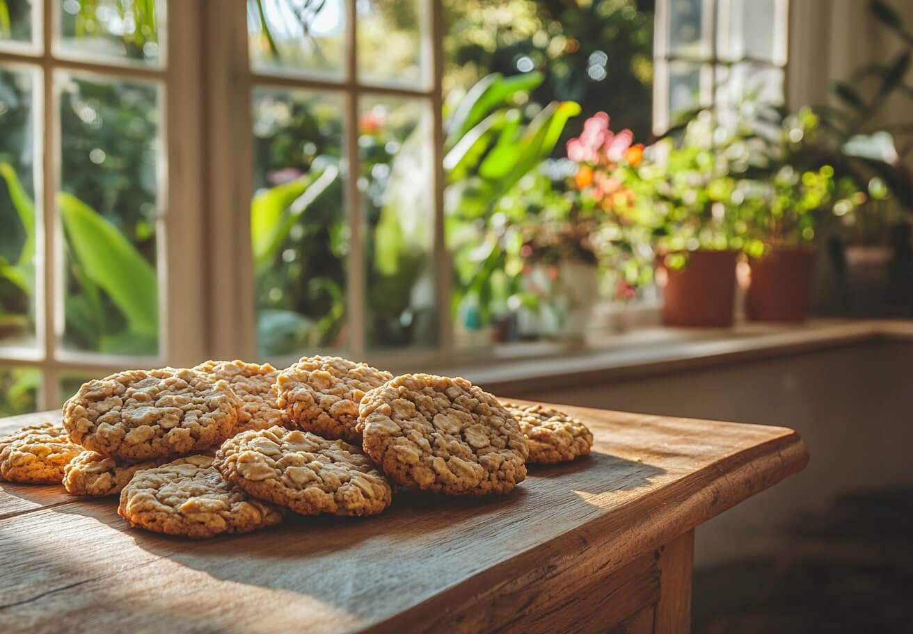 Galletas crocantes de jengibre y avena